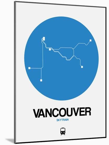 Vancouver Blue Subway Map-NaxArt-Mounted Art Print