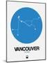 Vancouver Blue Subway Map-NaxArt-Mounted Art Print