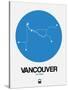 Vancouver Blue Subway Map-NaxArt-Stretched Canvas