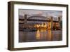 Vancouver-Burrard Bridge Dusk-null-Framed Art Print