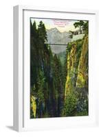 Vancouver, Canada - Capilano Canyon View of Crown Mountain-Lantern Press-Framed Art Print