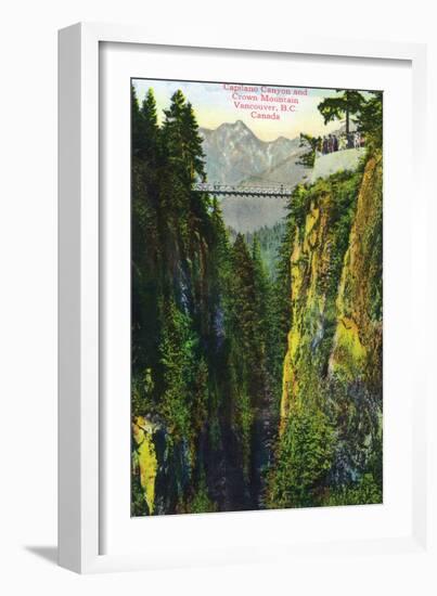 Vancouver, Canada - Capilano Canyon View of Crown Mountain-Lantern Press-Framed Art Print