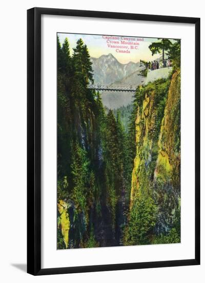 Vancouver, Canada - Capilano Canyon View of Crown Mountain-Lantern Press-Framed Art Print