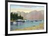 Vancouver, Canada - Howe Sound View of Union Steamer at Bowen Island-Lantern Press-Framed Art Print