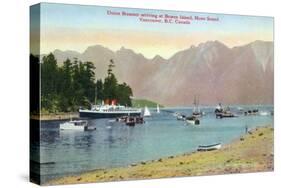 Vancouver, Canada - Howe Sound View of Union Steamer at Bowen Island-Lantern Press-Stretched Canvas