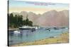 Vancouver, Canada - Howe Sound View of Union Steamer at Bowen Island-Lantern Press-Stretched Canvas