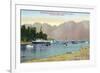 Vancouver, Canada - Howe Sound View of Union Steamer at Bowen Island-Lantern Press-Framed Premium Giclee Print