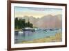 Vancouver, Canada - Howe Sound View of Union Steamer at Bowen Island-Lantern Press-Framed Premium Giclee Print