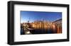 Vancouver Canada - Lights Dusk-null-Framed Art Print