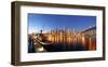 Vancouver Canada - Lights Dusk-null-Framed Art Print