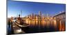 Vancouver Canada - Lights Dusk-null-Mounted Art Print