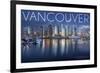 Vancouver, Canada - Marina and City-Lantern Press-Framed Art Print