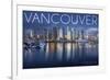 Vancouver, Canada - Marina and City-Lantern Press-Framed Premium Giclee Print