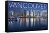 Vancouver, Canada - Marina and City-Lantern Press-Framed Stretched Canvas