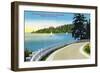 Vancouver, Canada - North Shore Marine Drive View of Point Atkinson-Lantern Press-Framed Art Print