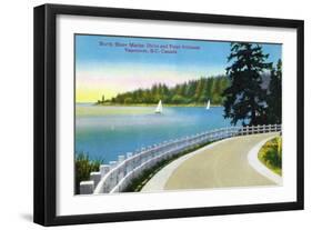 Vancouver, Canada - North Shore Marine Drive View of Point Atkinson-Lantern Press-Framed Art Print