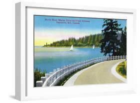 Vancouver, Canada - North Shore Marine Drive View of Point Atkinson-Lantern Press-Framed Art Print