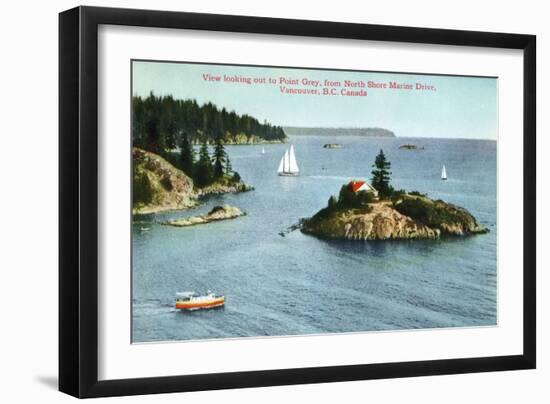 Vancouver, Canada - North Shore Marine Drive View of Point Grey-Lantern Press-Framed Art Print