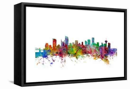Vancouver Canada Skyline-Michael Tompsett-Framed Stretched Canvas