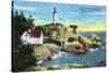 Vancouver, Canada - View of Point Atkinson Lighthouse-Lantern Press-Stretched Canvas