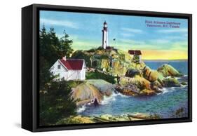 Vancouver, Canada - View of Point Atkinson Lighthouse-Lantern Press-Framed Stretched Canvas