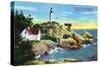 Vancouver, Canada - View of Point Atkinson Lighthouse-Lantern Press-Stretched Canvas