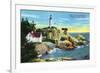 Vancouver, Canada - View of Point Atkinson Lighthouse-Lantern Press-Framed Premium Giclee Print