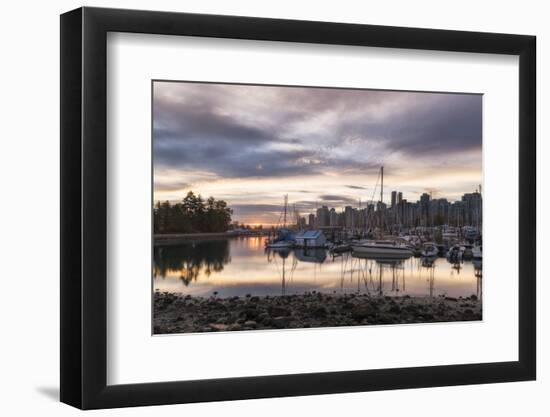 Vancouver city in the morning, viewed from the Stanley Park, Vancouver, British Columbia, Canada, N-JIA HE-Framed Photographic Print