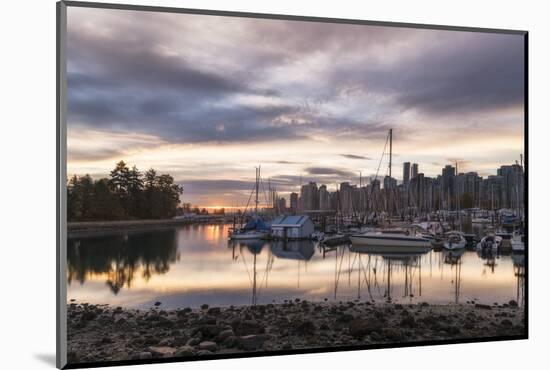 Vancouver city in the morning, viewed from the Stanley Park, Vancouver, British Columbia, Canada, N-JIA HE-Mounted Photographic Print