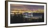 Vancouver city skyline panoramic view at night, Vancouver, British Columbia, Canada, North America-JIA HE-Framed Photographic Print