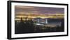 Vancouver city skyline panoramic view at night, Vancouver, British Columbia, Canada, North America-JIA HE-Framed Photographic Print