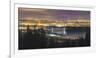 Vancouver city skyline panoramic view at night, Vancouver, British Columbia, Canada, North America-JIA HE-Framed Photographic Print