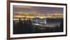 Vancouver city skyline panoramic view at night, Vancouver, British Columbia, Canada, North America-JIA HE-Framed Photographic Print