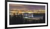 Vancouver city skyline panoramic view at night, Vancouver, British Columbia, Canada, North America-JIA HE-Framed Photographic Print