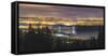 Vancouver city skyline panoramic view at night, Vancouver, British Columbia, Canada, North America-JIA HE-Framed Stretched Canvas