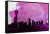 Vancouver City Skyline-NaxArt-Framed Stretched Canvas