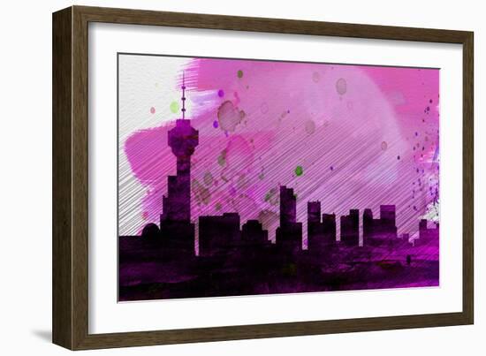 Vancouver City Skyline-NaxArt-Framed Art Print