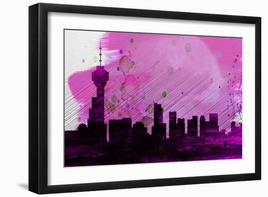 Vancouver City Skyline-NaxArt-Framed Art Print