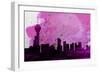 Vancouver City Skyline-NaxArt-Framed Art Print