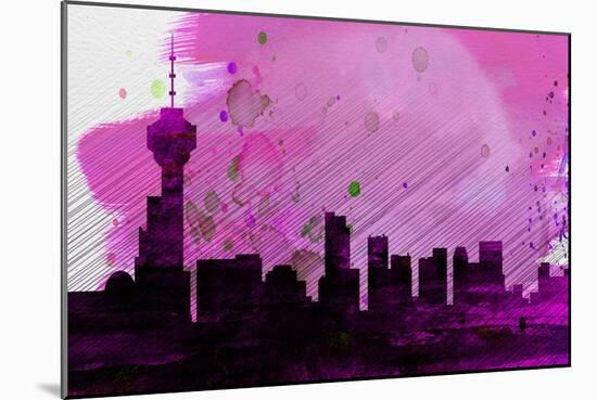 Vancouver City Skyline-NaxArt-Mounted Art Print