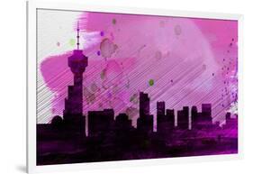 Vancouver City Skyline-NaxArt-Framed Art Print