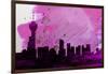 Vancouver City Skyline-NaxArt-Framed Art Print