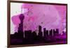 Vancouver City Skyline-NaxArt-Framed Art Print