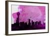 Vancouver City Skyline-NaxArt-Framed Art Print