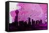 Vancouver City Skyline-NaxArt-Framed Stretched Canvas