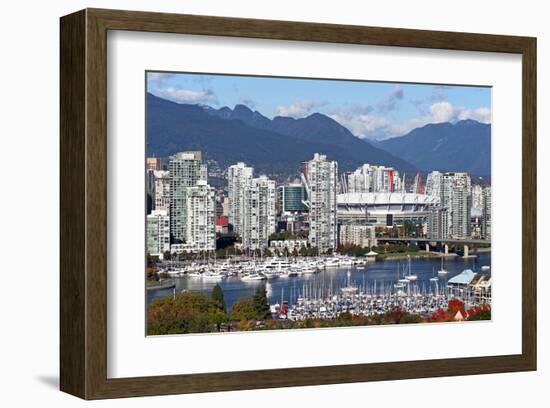 Vancouver Downtown False Creek-null-Framed Art Print