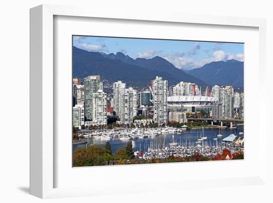 Vancouver Downtown False Creek-null-Framed Art Print