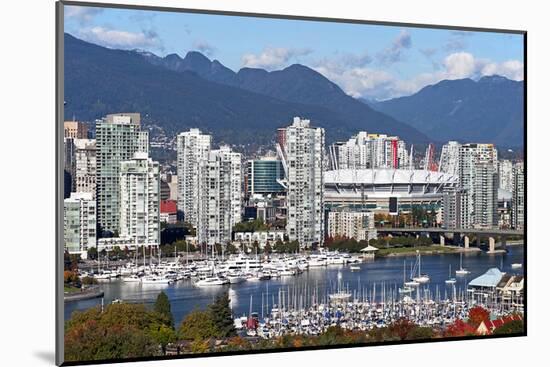 Vancouver Downtown False Creek-null-Mounted Art Print