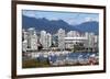 Vancouver Downtown False Creek-null-Framed Art Print