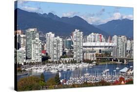 Vancouver Downtown False Creek-null-Stretched Canvas